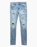 AMERICAN EAGLE PARCHADO AZUL CLARO