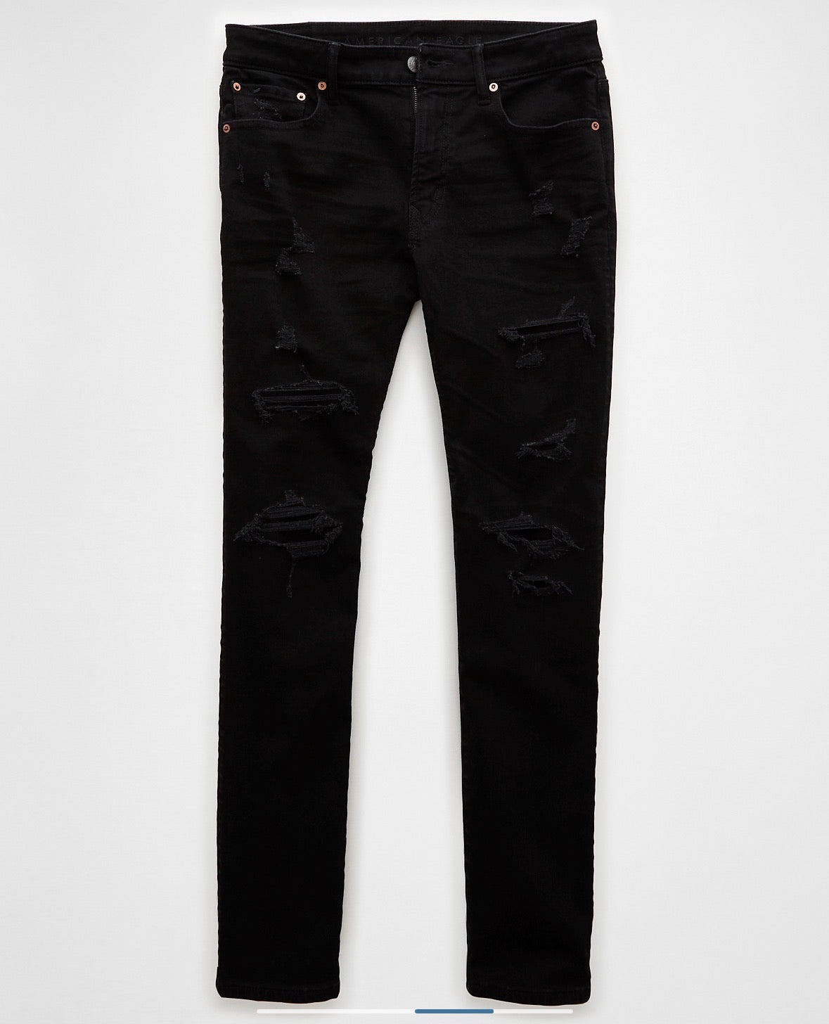 PANTALÓN AMERICAN EAGLE PARCHADO NEGRO